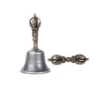 Campana oculta, campana de meditación budista tibetana, campanas tibetanas, puede sacudir las campanas de mano para meditación, yoga, utilizado por practicantes budistas en oraciones y rituales