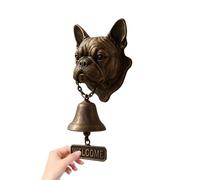 Campana para cena al aire libre - Timbre con cabeza de perro, timbre de bienvenida vintage de granja | Puerta principal, cobertizos de jardín, cabaña, apartamento de retiro, lugares para bodas, Patio,