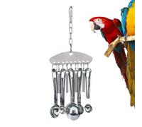 Campana para pájaros de acero inoxidable - Juguete para masticar con anillo de cuchara para loro | Enriquece la vida de los loros, cucharas para masticar, juguete para morder oscilante