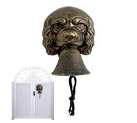 Campana puerta hierro fundido vintage | Campana decorativa forma perro rústica, timbre de sonido cristalino | para exterior jardín porche puerta de entrada patio rancho granja entrada cabaña cabaña
