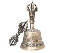 Campana tibetana - Campana de meditación budista tibetana, campana budista tibetana hecha a mano, campana de meditación y oración Dorje, decoración interior para la meditación, la pr