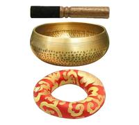 Campana tibetana - Meditación hecha a mano, herramienta de terapia de sonido, accesorio de relajación de larga duración | Incluye un para la práctica de la medita