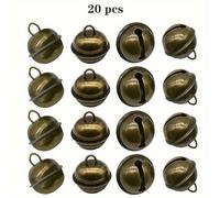 Campana Vintage de 2.54cm, Campana Decorativa de Latón para Mascotas Perro Gato, Colgante para Árbol de Navidad (20pcs, 50pcs)