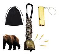 Campana y silbato de oso - Kit de 3 piezas Silbato de emergencia con campana de oso, campanaa para acampar | Alerta de silbatoo Wilderness Gear para mochileros, caminar, andar en bicicleta, escalar,