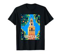 Campanario De La Catedral En Sevilla Orange Garden Sevilla España Camiseta