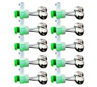 Campanas de Alarma para caña de Pescar, 10 Campanas de Pescado, Campana de Alerta Doble, Indicadores de mordida de portátiles para caña de mar, Accesorios de Herramientas