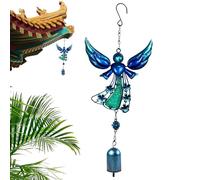 Campanas de ángeles - Decoración con figura alada | Campana conmemorativa del recuerdo, para patio, balcón, patio, porche, vivienda, meditación funeral, primavera