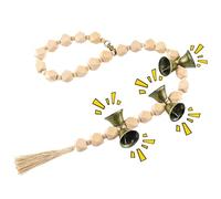 Campanas de aprendizaje de la limpieza de los perros, campanilla de educación para orinar cachorros, timbre de puerta de perlas de madera con montaje ajustable para perros para inodoros de viaje salón