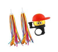 Campanas de bicicletas para niños con serpentinas de colores, sonido fuerte, manillares de bicicletas para niños, bocina y manillar, adornos de borlas para accesorios de bicicletas para niños