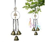 Campanas de bruja hechas a mano para protección del hogar, campanas de brujas mágicas 2026, decoraciones de brujería, decoración colgante de cuarzo de cristal, decoración de campana de puerta para