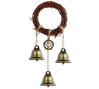 Campanas de bruja para perilla de puerta, decoración de brujería hecha a mano para protección del hogar, suministros de altar wiccano, suministros paganos de bruja para atraer positivo, regalo bohemio