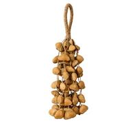 Campanas de decoración de sonido, conchas de frutas naturales, campanas de manivela, agitador de percusión, campanillas de jardín al aire libre, concha de fruta