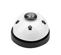 Campanas de entrenamiento para mascotas, hierro robusto duradero Cute Cartoon Pet Bell Dog Puppy Pet Potty Training Bells Doggy Door Bell for Dog Cat(Blanco)