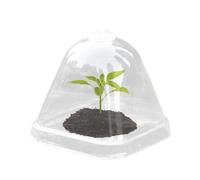 Campanas de jardín para plantas, funda protectora transparente para plantas con forma de cúpula, 10 unidades de mini tapas para aislamiento, cultivo de flores, control de humedad e invernadero con