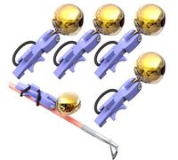Campanas de , juego de alarma de mordida, campanas de alerta de caña de sonar fuertes impermeables con función de disparo sensible, material ABS de goma de aleación, clips de campana de con