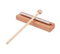 Campanas de madera 1 tono con instrumento percusión mazo para oración yoga meditación campana musical recordatorio niños y maestros en el