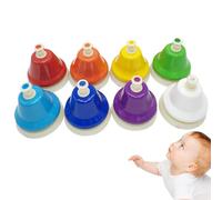 Campanas de mano de 8 notas, campanas de ocho tonos | Material didáctico Bell colorido,Música educativa para niños pequeños, juego de campanas de mano, campanas de escritorio, campanas de mano para gu