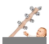 Campanas de Mano de Madera, Campanas de Trineo de Mano | Percusion Ratch Musical Shaker Toy | Instrumentos Musicales Bell para la para el Aula de la Escuela del hogar del jardín de Infantes al ai