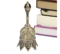 Campanas de mano para personas mayores, campanas de sirviente, instrumento de latón, campanilla de latón vintage, campanilla ruidosa, campanilla fuerte para iglesia, meditación, eventos, boda, aula