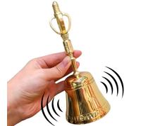 Campanas De Mano para Personas Mayores De Cabecera | Campanas De Llamada De Mano De Latón | Instrumento De Toque para Ceremonias Rituales | para Uso En Escuela Aula Boda Navidad Iglesia Altar