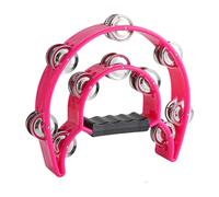 Campanas de mano prácticas Pandereta de varios colores Juguete de iluminación para niños de doble Anillos de tambor de flores Percusión Tambor agitador musical