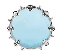 Campanas de metal de mano, instrumentos de percusión, pandereta, doble fila, forma redonda, juguete musical de mano