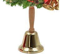 Campanas de Navidad decorativo trinquete tradicional - Madera de metal 12x6.3cm