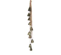 Campanas de Navidad - Metal Jingle Bells Ornaments For Door Handle | Wind Chimes Wall Dangling Decor | Decorative Cow Bell | Christmas Wreath Jingle Bellss Ornaments With Jute Rope For Outdoor Garden
