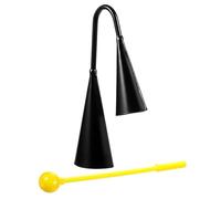 Campanas de percusión con forma de vaca, doble oreja, forma de pirámide, barra de voz fuerte incluida para entretenimiento familiar, campanas de Agogo