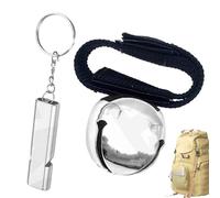 Campanas de seguridad para caminatas - Supervival autodefensa con modo silencio - silbato y campanas para la seguridad, para camping, senderismo, pesca, montañismo, aventura y carrera nocturna