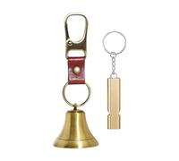 Campanas de senderismo para osos, silbato de oso de metal, equipo de supervivencia portátil con mosquetón, campanas de alerta de vida silvestre de seguridad al aire libre, para deportes, ciclismo