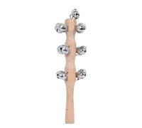 Campanas de trineo de mano, campanas de sacudida de mano,Juguete de percusión musical del instrumento Shaker | Sleigh Jingler Bell Stick para conciertos de baile de cumpleaños de actuación en el