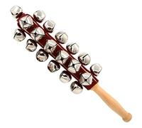 Campanas de trineo de mano con mango de madera, sonajeros de percusión, 25 campanas, campanas de , instrumentos, madera, campanas de cuerda, campanas de , educación temprana para niños, ayudas