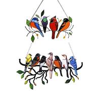 Campanas de Viento 2 Piezas Atrapasoles Colgantes de la Serie de Pájaros Colgante de Carillón de Viento Bird Series Colgante para Colgar Ventanas o Jardín, Decoración Hogar