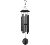 Campanas de Viento Aluminio Hechas a Mano para decoración Campanas(45 Inches Black)