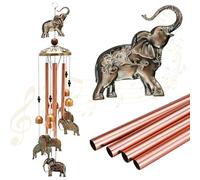 Campanas de viento, campanillas de viento de elefante, regalos de elefante, campanillas de viento decorativas al aire libre, campanillas de viento conmemorativas vintage amigos, regalos para ancianos,