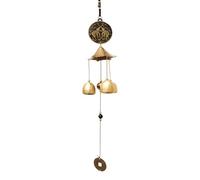 Campanas de Viento, Carrillon de Viento de Metal de La Vendimia,Chino Feng Shui Campana de la Suerte Colgante Ornamento de la Suerte para el Hogar Jardín Patio Colgante Decoración Regalo(#4)