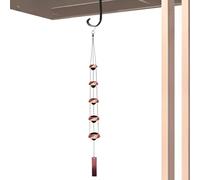 Campanas de Viento - Colgante Colgante para Exteriores de 36 Pulgadas 5 Campanas | de Viento, melódico Relajante, resonancia metálica, Acento Decorativo de jardín para Patio