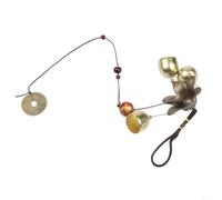 Campanas de viento de aleación de cobre de 48 cm, decoración colgante de metal con 3 campanas para patio al aire libre, adorno de sonido dulce para el patio del hogar
