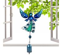 Campanas de viento de ángel para exteriores, de sonido reconfortante, con diseño de alas, campanillas de viento para exteriores, para patio, balcón, patio, porche, hogar, meditación, funeral de