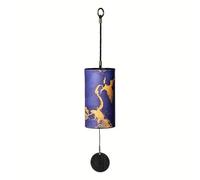 Campanas de viento de armonía curativas de 9 notas, 4 acordes, sonido calmante de curación y meditación, perfecto para dormitorio, balcón, decoración al aire libre y decoración al aire libre (morado -