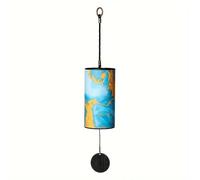 Campanas de viento de armonía curativas de 9 notas con 4 acordes, sonido calmante de curación y meditación, perfecto para dormitorio, balcón, decoración al aire libre y decoración al aire libre (azul
