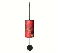 Campanas de viento de armonía curativas de 9 notas y 4 acordes, sonido calmante de curación y meditación, perfecto para dormitorio, balcón, decoración al aire libre y decoración al aire libre (rojo -