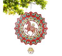 Campanas de Viento de Caballo, melodía equina, armonía de 29,4 cm para decoración de jardín, Ritmo de Pony con artesanía de Acero Inoxidable, al Aire Libre, melodía de yegua para exhibición de