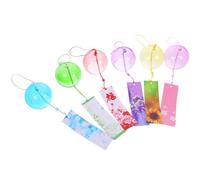 Campanas de Viento de Cristal de Colores 6piezas Estilo Japonés