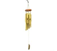 Campanas de viento de madera natural de 70 cm hechas a mano para jardín, patio, sala de estar, decoración de melodía relajante, pieza colgante al aire libre (B)