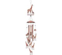 Campanas de viento de metal de jirafa de 34 pulgadas para exteriores, hogar, jardín, patio, decoración de campanillas de viento para exteriores, ideas de regalo únicas para mujeres, abuelo, mamá, papá