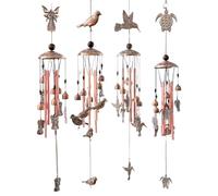 Campanas de viento de metal para decoración de jardín al aire libre, campanilla colgante de color cobre con melodía relajante, decoración de patio de estilo vintage, 29 x 11 x 6 cm (tipo B)