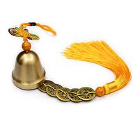 Campanas de Viento Feng Shui Retro Colgantes Campanas de Buena Suerte al Aire Libre con 5 emperadores Dinero y Nudos auspiciosos decoración Interior Oriental Adornos artesanales para jardín hogar