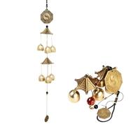 Campanas de Viento Fengshui, Campanillas de Viento de la Suerte, Carillón de Viento Exterior Retro Feng Shui para Riqueza y Salud para Colgar en el hogar (A)